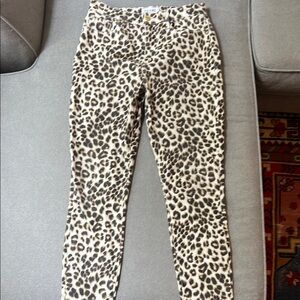Frame Denim Leopard Print Jeans